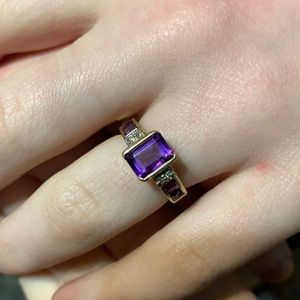 14k amethyst ring